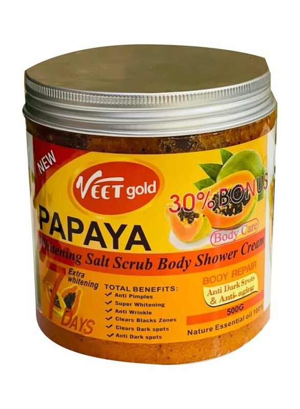

Veet Gold Papaya Super Whitening Salt Body Scrub, 500g
