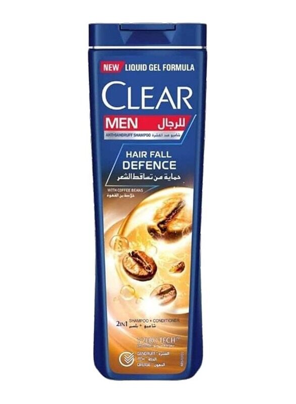 

Clear 3 Zero Tech Men's Anti-Dandruff Hair Fall Defence Coffee Beans 2 in 1 Shampoo and Conditioner, 400ml