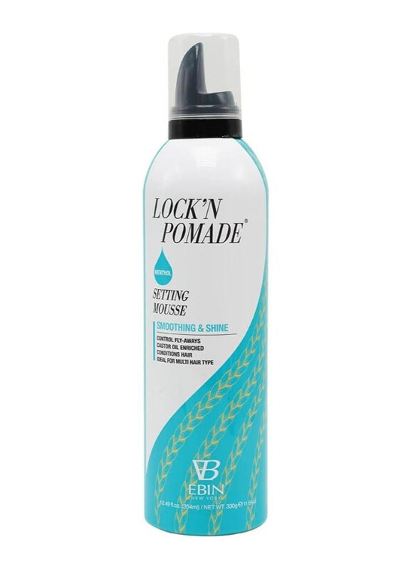 

Ebin New York LOCK'N POMADE Smoothing & Shine Setting Mousse for All Hair Types, 354ml