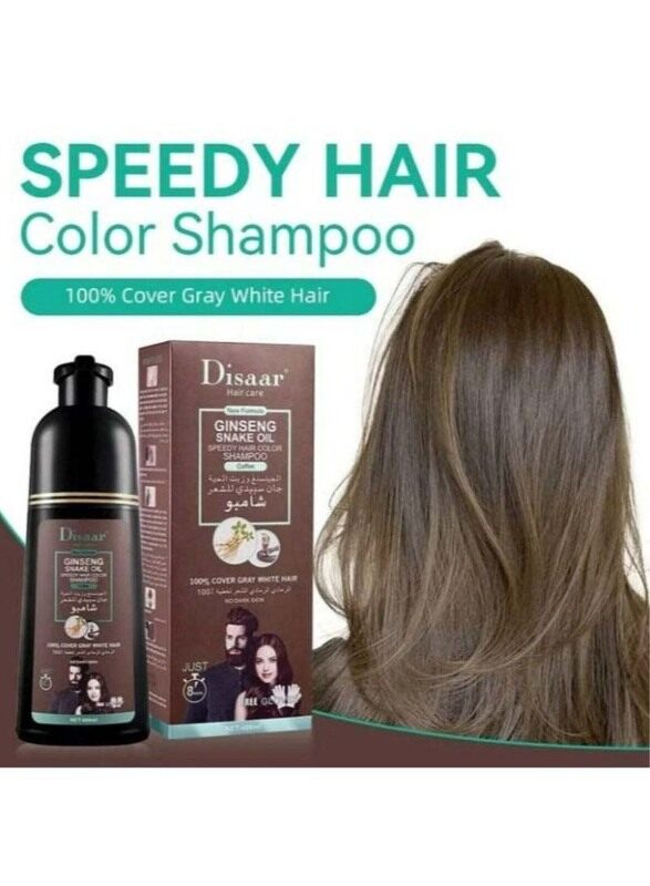 

Disaar Ginseng Snake Oil Speedy Hair Color Shampoo, 400ml, Coffee