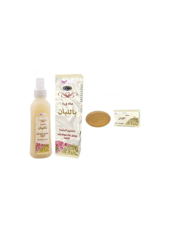 

Kuwait Shop Rose Water with Frankincense 200ml + Frankincense Body Soap 100gm, 2 Pieces