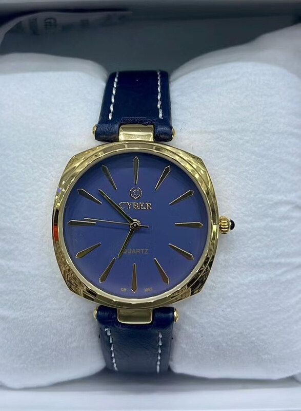 

Cyber An Elegant Analog Watch for Men with Leather Band, Blue