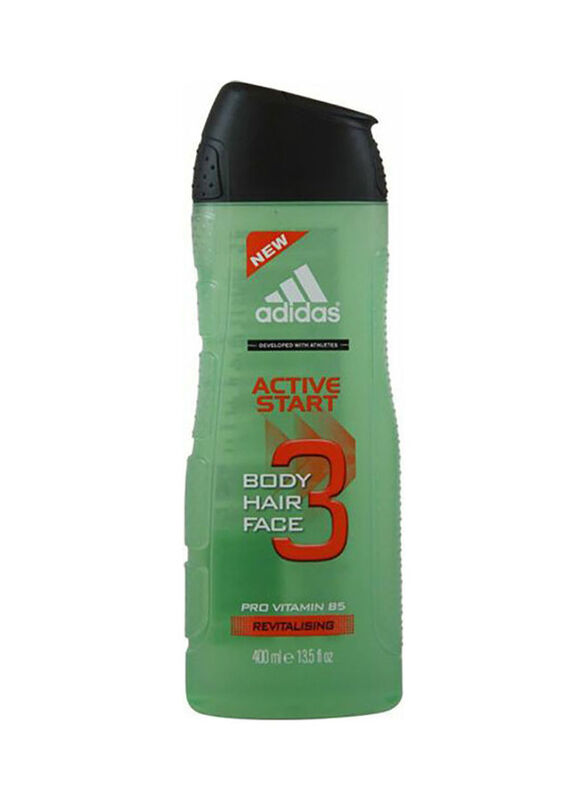 Adidas 3 in 1 Active Start Shower Gel, 400ml