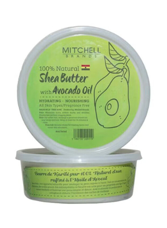 

Mitchell Brands 100% Natural Shea Butter Jar Enhanced with Avocado Oil, 240ml