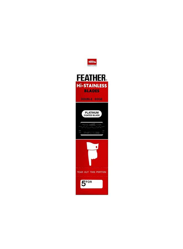 Feather Double Edge Platinum Coated Blade, 100 Ounce