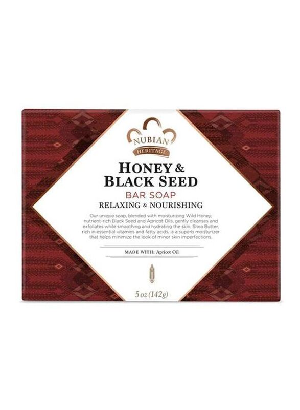 Nubian Heritage Honey and Black Seed Bar Soap, 5oz