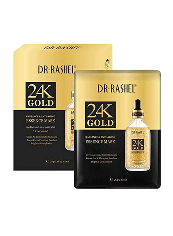 Dr. Rashel 24K Gold Whitening & Tightening Mask, 5 Pieces