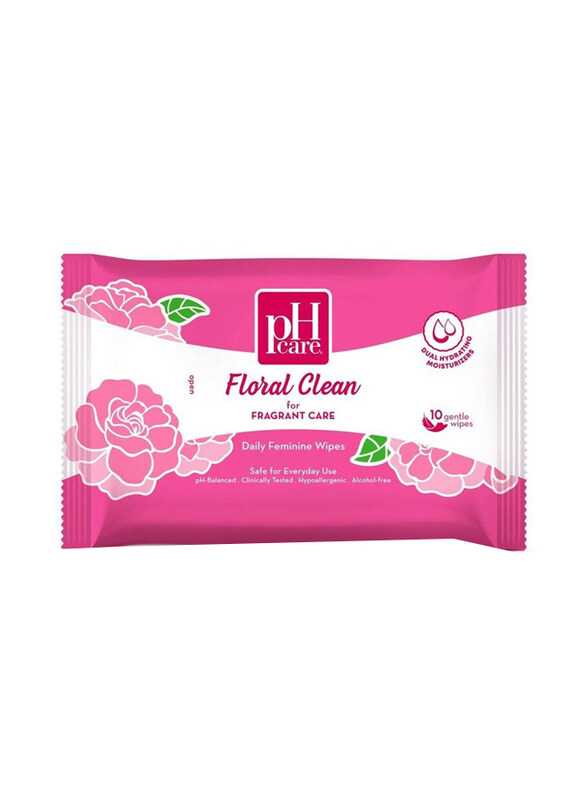 

Ph Care Floral Clean Daily Feminine Wipes, 10 Sheets