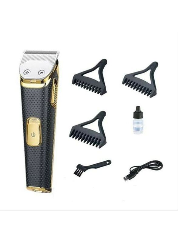 Kemei KM-6366 Electric Hair Clippers, Black/Gold