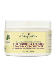 Shea Moisture Jamaican Black Castor Oil Strengthen & Restore Leave-In Conditioner for Damaged Hair, 340 ml