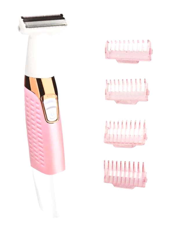 Kemei Rechargeable Body Shaver & Eyebrow Trimmer, KM1900, Pink