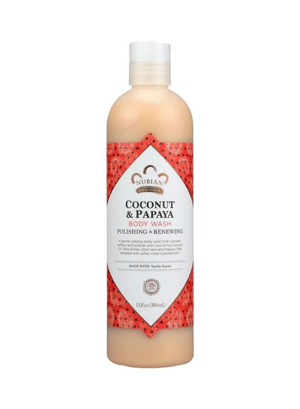 Nubian Heritage Coconut And Papaya Body Wash, U-BB-2793, 384ml