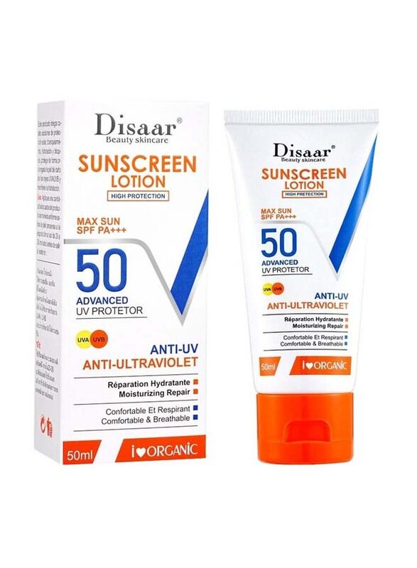 

Disaar Anti-Ultraviolet UVA & UVB SPF 50 PA+++ Sunscreen Lotion, 50ml