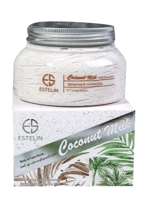 Estelin Coconut Milk Body and Face Scrub, 250gm