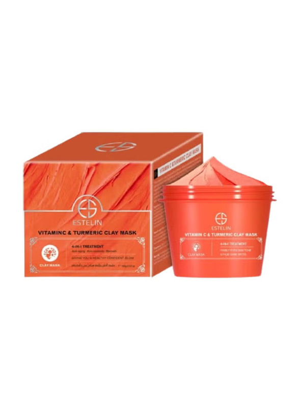 Estelin Vitamin C And Tumeric Clay Mask, 100gm