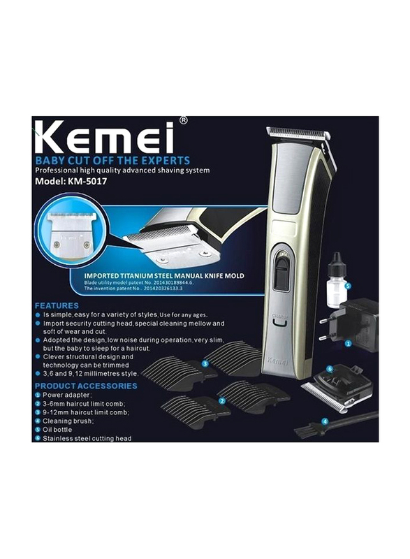 Kemei Shaver Machine for Men, KM-5017, Gold