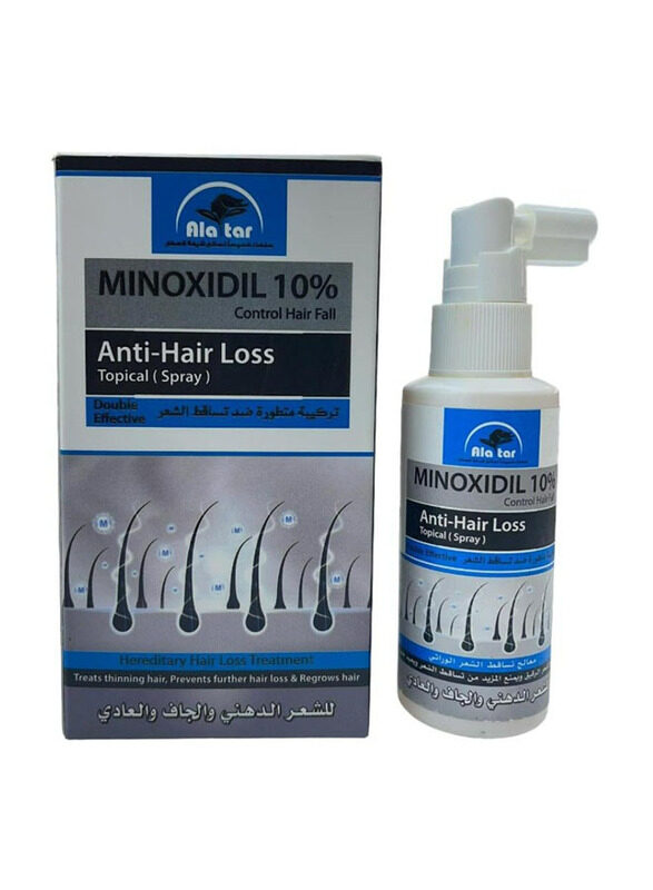 

Alattar Minoxidil 10% Anti-Hair Loss Topical Hair Spray for All Hair Types, 65ml