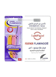 Feather Flamingos Stainless Steel Safety Razors, 3 Pieces