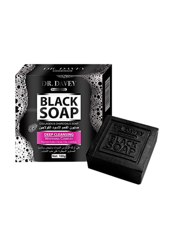 DR. Davey Collagen And Charcoal Black Soap, 100g