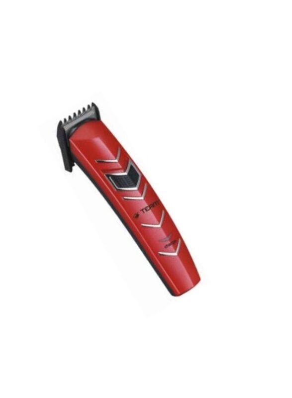 TM-921 Professional Hair Clipper & Trimmer Kit, Black/Red