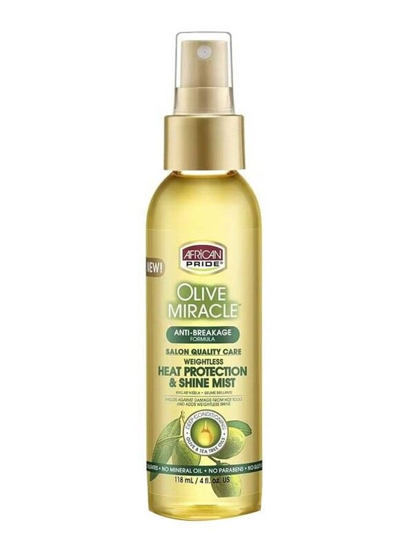 

African Pride Olive Miracle Weightless Heat Protection & Hair Shine Mist, 118ml