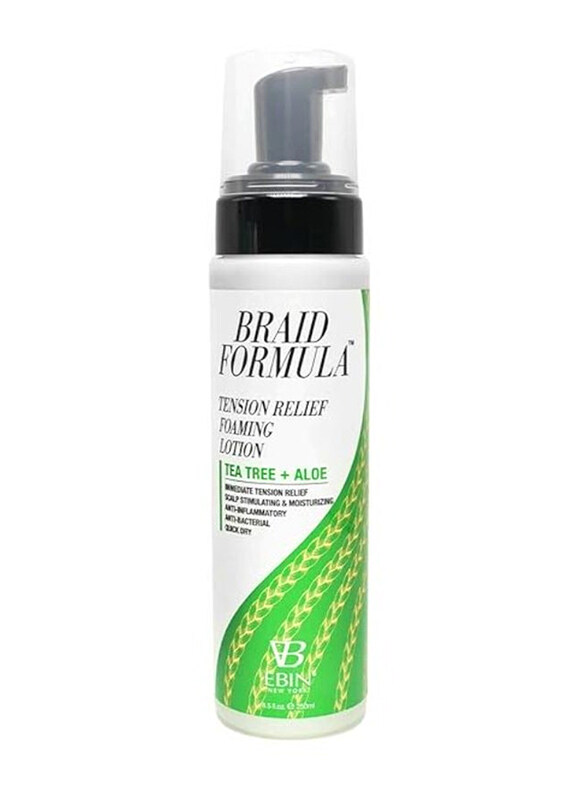 

Ebin New York Braid Formula Tension Relief Foaming Lotion with Tea Tree & Aloe for All Hair Types, 250ml