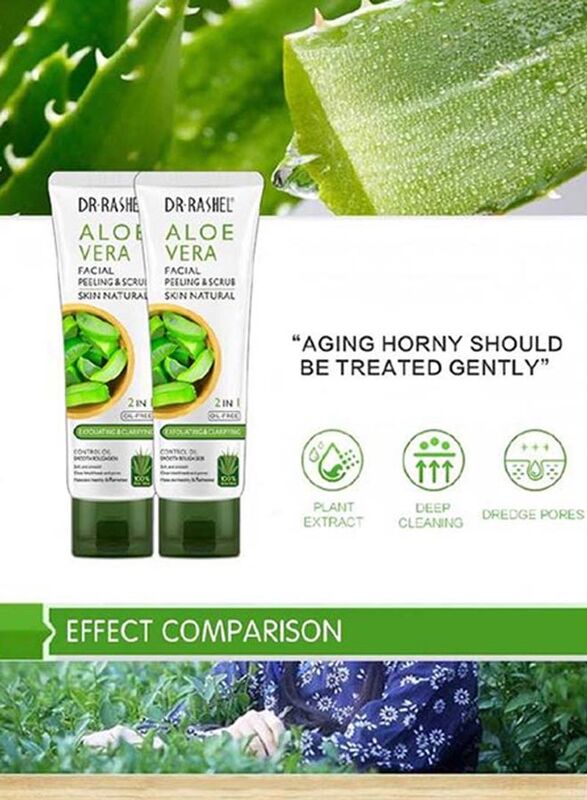 Dr. Rashel 2 In 1 Aloe Vera Facial Peeling & Scrub, 100g