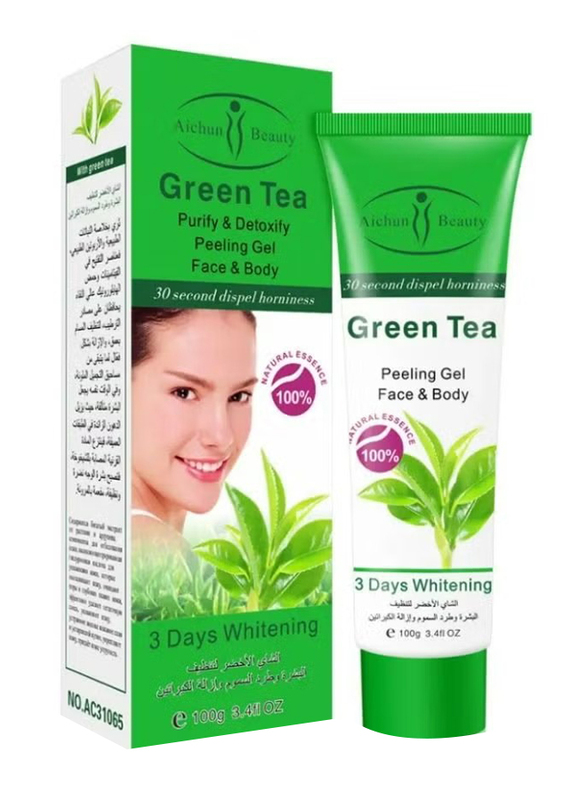 

Aichun Beauty Green Tea Purify Detoxify Exfoliating Cream Skin Care Peeling Gel, 100gm