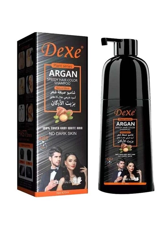 

Dexe Argan Speedy Hair Color Shampoo, 420ml, Natural Black