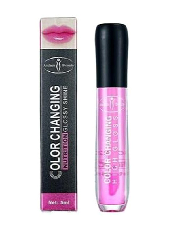 

Aichun Beauty Colour Changing Glossy Shine & Nutrition Lip Gloss, 5ml, Pink