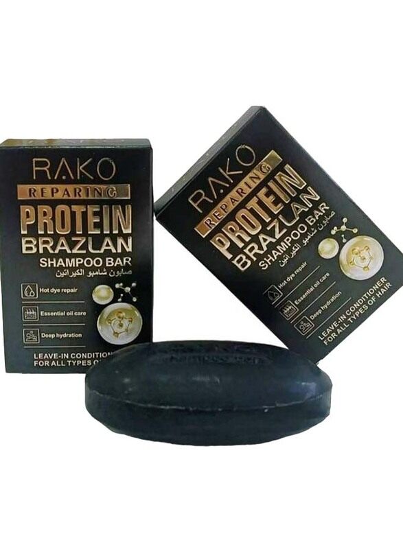 

Rako Protein Brazlan Shampoo Bar for All Hair Types, 2 Pieces