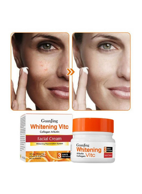 Guanjing Whitening Collagen Arbutin Vitamin C Facial Cream, 50gm