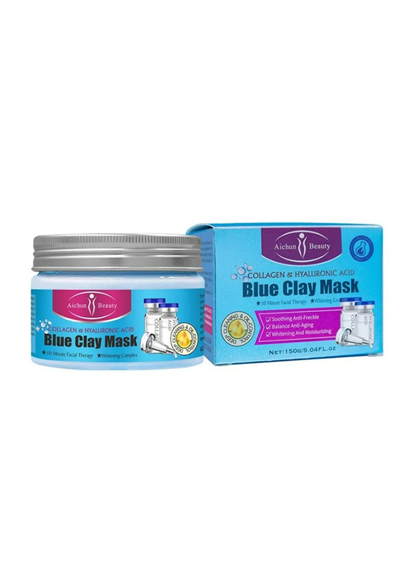 Aichun Beauty Collagen & Hyaluronic Acid Blue Clay Mask, 150gm