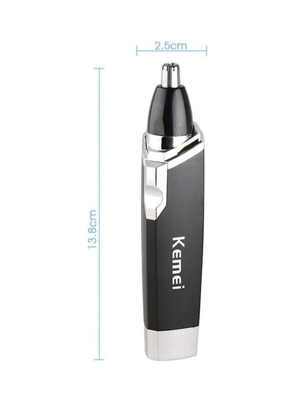 Kemei KM-6512 Portable Nasal Nose Hair Trimmer, Black