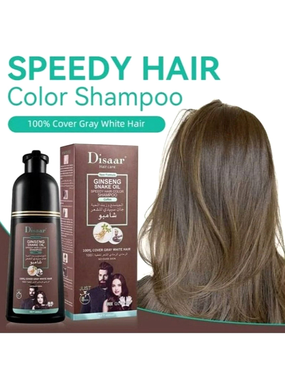 DISAAR Shampooing Colorant Marron au Ginseng et l'huile de serpent 400 ml |  Beautymall