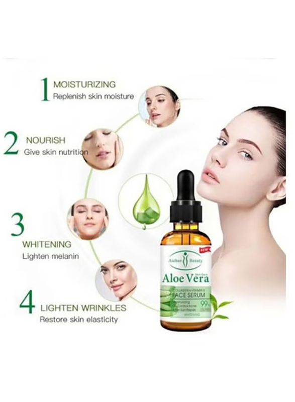 Aichun Beauty Aloe Vera With Vitamin E Collagen Face Serum, 30ml