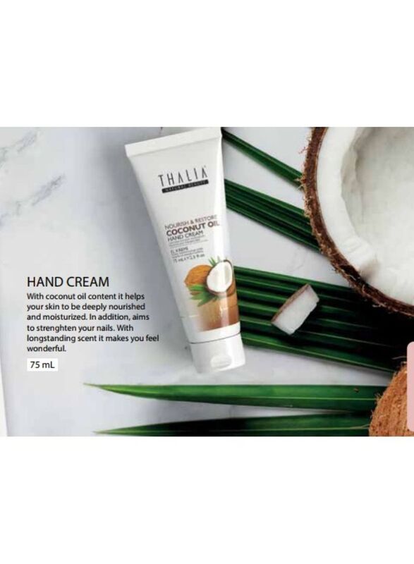 Thalia Nourishing & Repairing Coconut Oil Hand Cream, 75ml