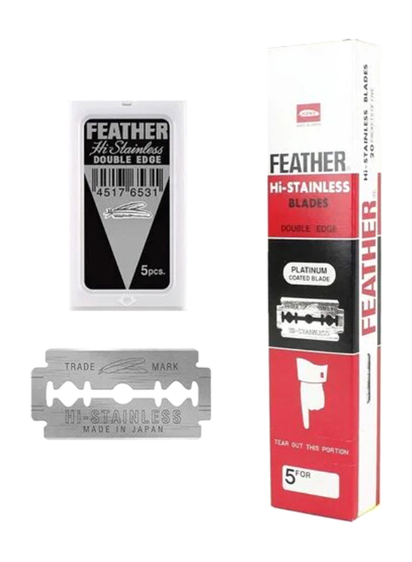 Feather Stainless Steel Razor Blades, 100 Pieces