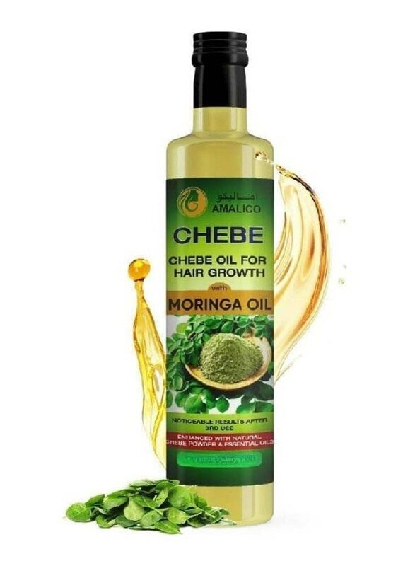 

Amalico 2 In 1 Moringa Oil with Chebe Powder for All Hair Types, 250ml