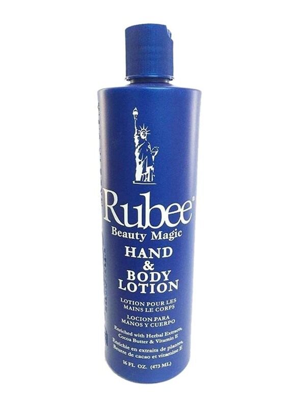 

Rubee Hand & Body Lotion Enriched with Herbal Extracts Cocoa Butter Vitamin E, 473ml
