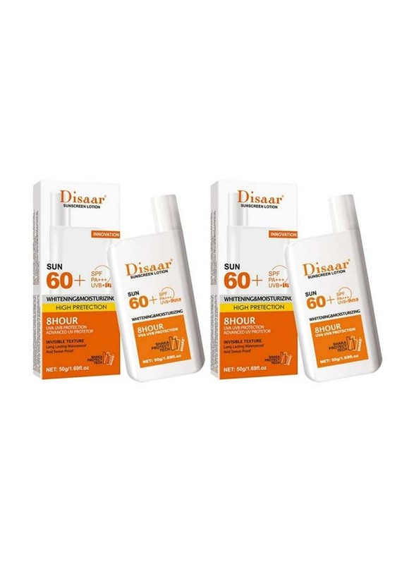 

Disaar Sun 60+ Sunscreen Lotion, 2 x 50g