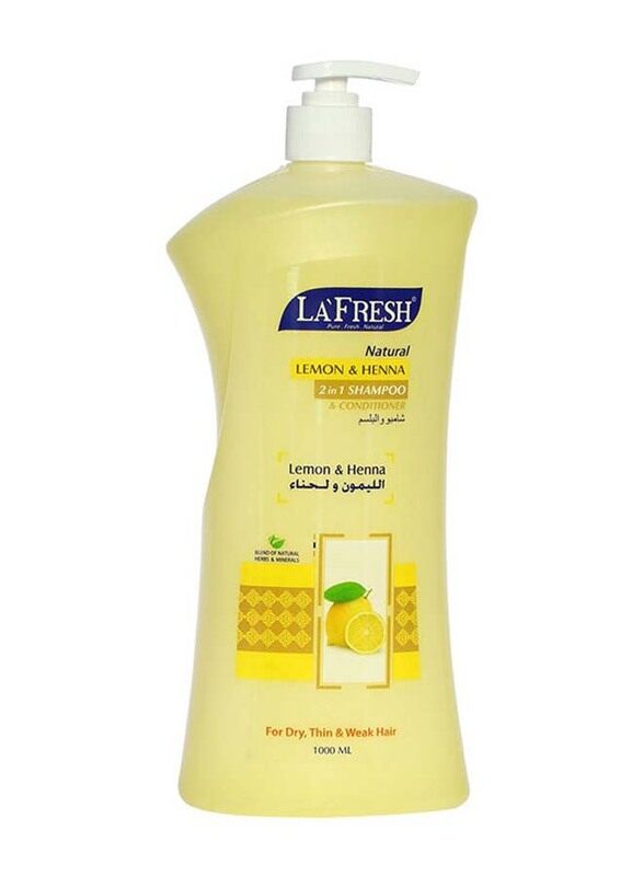 

La Fresh 2-In-1 Lemon And Henna Shampoo And Conditioner, 1000ml