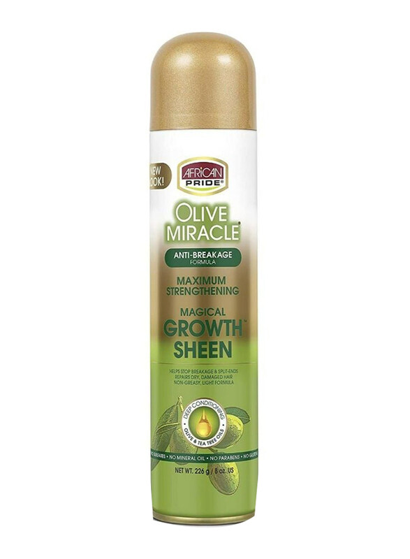 

African Pride Olive Miracle Anti-Breakage Magical Growth Sheen Spray, 226g