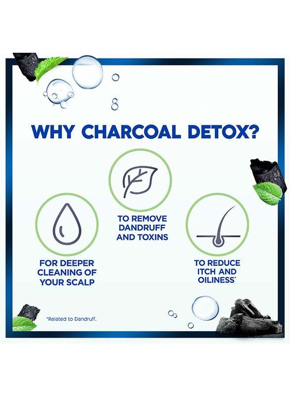 Head & Shoulders Charcoal Detox Anti-Dandruff Shampoo, 400ml