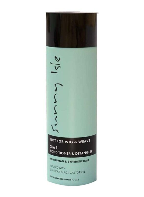 

Sunny Isle Just for Wig, Weave, Braid, & Extensions 2-in-1 Conditioner & Detangler, 8oz