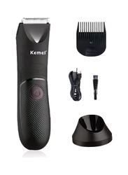 Kemei Professional Body Hair Trimmer, KM-1838, Black