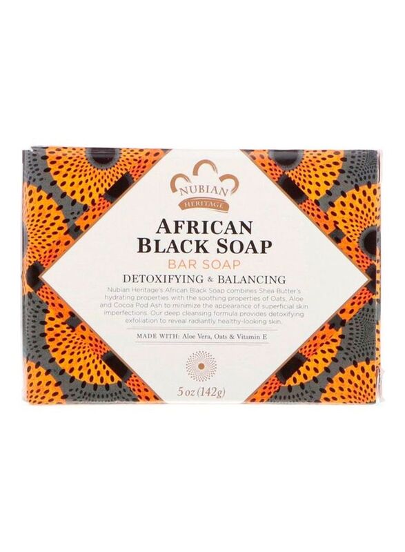 Nubian Heritage African Black Soap Bar, 142gm