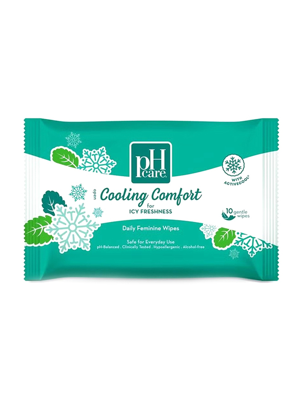 pH Care Daily Feminine Wipes Cooling Comfort, 10 Wipes