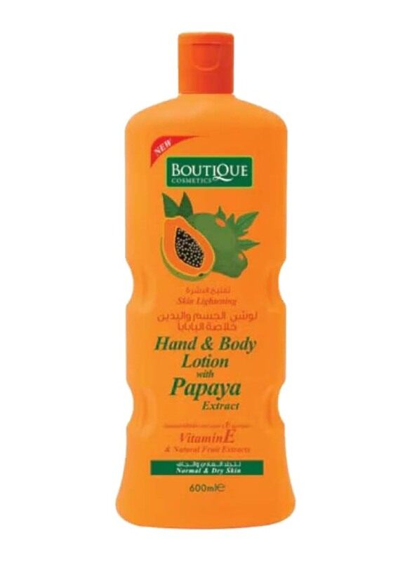 

Boutique Cosmetics Hand and Body Lotion With Papaya Extract, 600ml