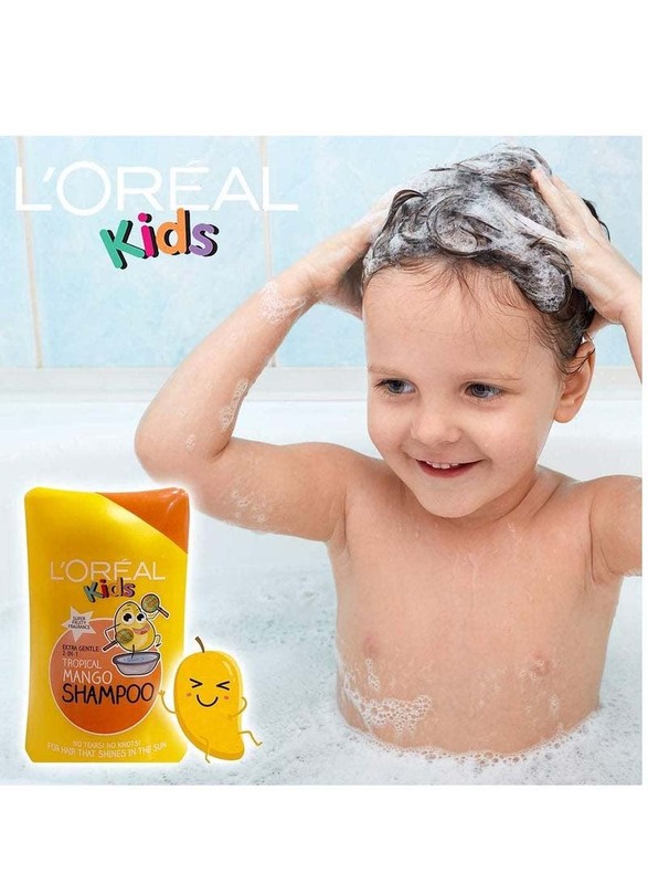 L'Oreal Paris Kids Tropical Mango & Very Berry Strawberry Shampoo Set for All Hair Types, 2 x 250ml